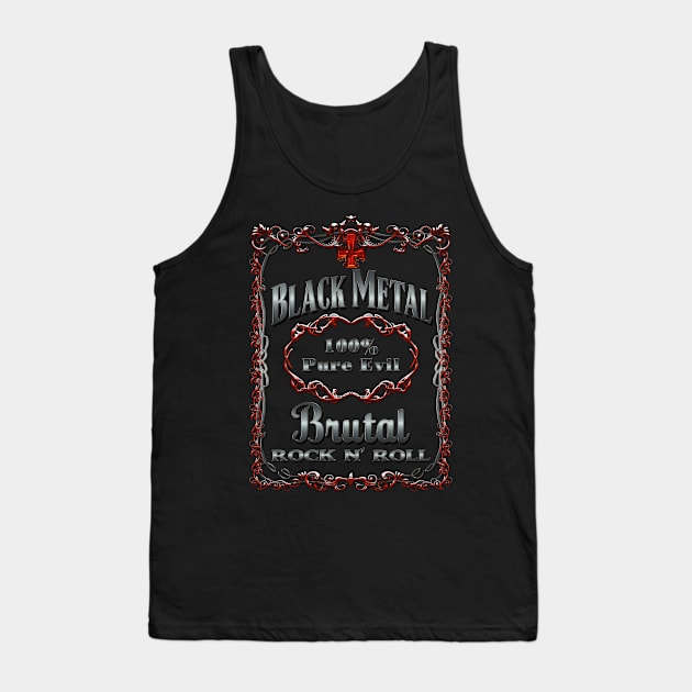 WHISKEY LABEL - black metal Tank Top by shethemastercovets